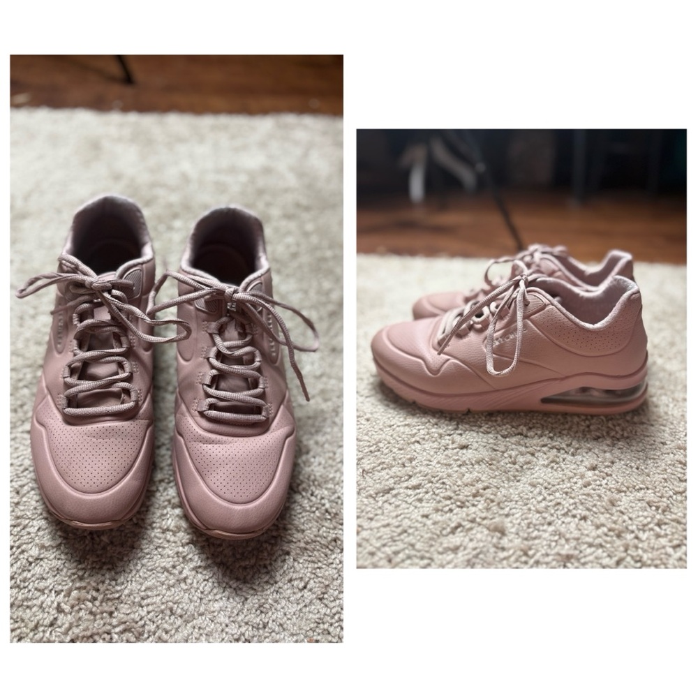 Skechers Women's Pink Lace-Up Sneakers